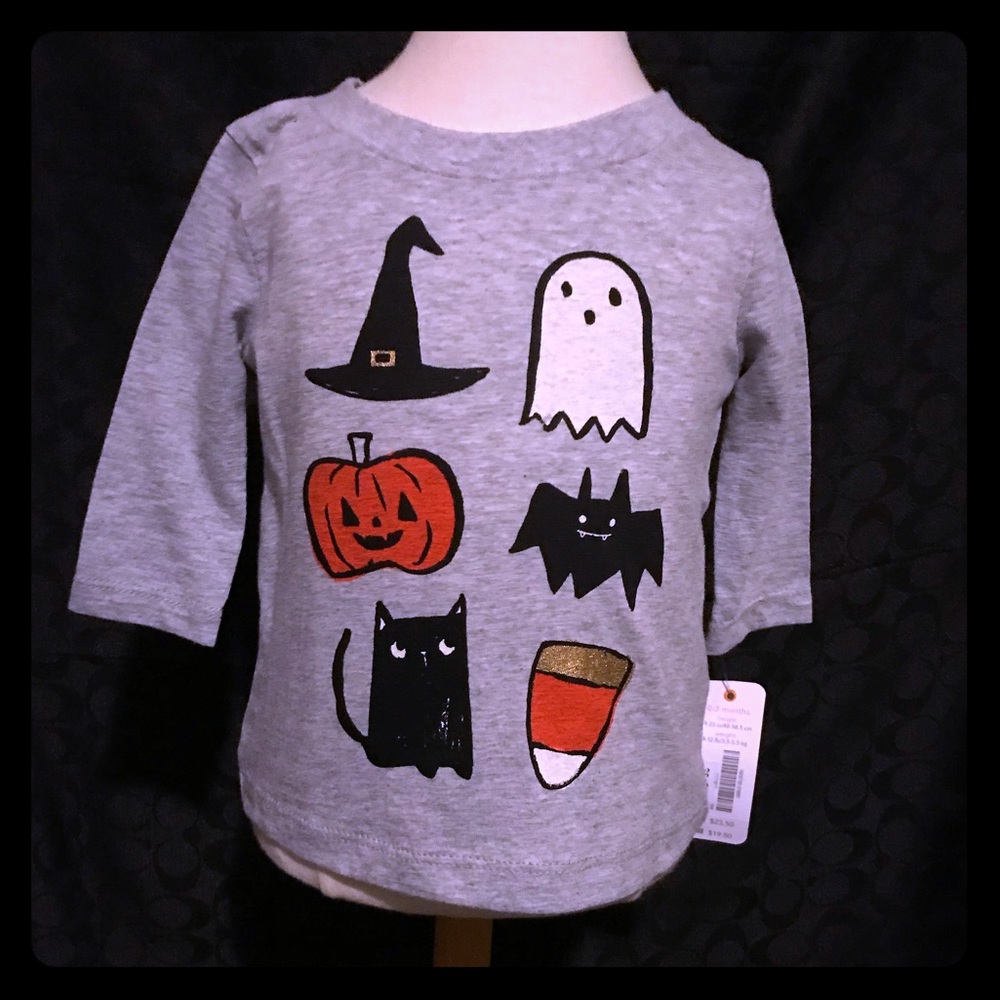 2T Gymboree grey long sleeve Halloween T-shirt